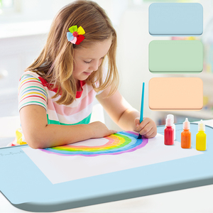 BPA-Free Custom Large <b>Silicone</b> Art <b>Mat</b> for Kids Raised Edge Painting Station <b>Mat</b> & Pads - Product Image 2