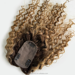 Extensiones de Cabello Humano Rizado Natural con Base de Piel de 3x5'' para Mujeres, Cabello Virgen Europeo con Cutícula Alineada, Topper de Encaje con Parte Superior de Seda Rizada - Product Image 5