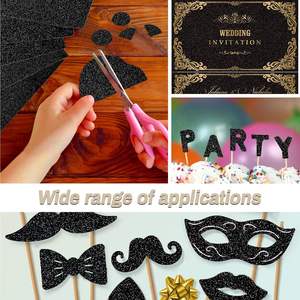 Kertas Kartu Glitter 210x297mm 12*12\" 50*70cm 250gsm 300gsm Anti Rontok untuk Cricut Cameo - Product Image 2