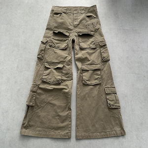 Pantaloni <span class=keywords><strong>Cargo</strong></span> personalizzato all'ingrosso Jogging impilati carpentiere Multi tasca paracadute da uomo pantaloni <span class=keywords><strong>Cargo</strong></span> larghi - Product Image 1