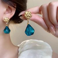 Pendientes de Mujer Estilo Francés Retro, Diseño Geométrico, Chapados en Oro, para Fiesta, Modernos