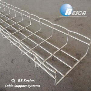 מגש כבלים מרשת תיל מצופה אבץ 45 מיקרון של BESCA Steel לשימוש בבנייה, סוג מגש גשר, בעל תווי תקן ISO9001 ו-<span class=keywords><strong>CE</strong></span>, 300x100, 50-150 ק\\\"ג - Product Image 6