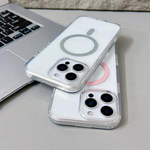 Originale per <span class=keywords><strong>Apple</strong></span> <span class=keywords><strong>Iphone</strong></span> 17 16 Pro <span class=keywords><strong>custodia</strong></span> Max trasparente Anti giallo spesso Set alla rinfusa con caricatore magnetico Wireless antiurto - Product Image 6