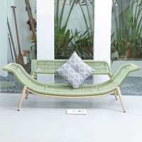 Fauteuil double en rotin d'extérieur, fauteuil inclinable rembourré, style moderne, fauteuil de salon impérial, canapé de balcon