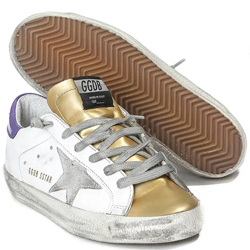 Goldens stasters SUPER STAR SNEAKERS IN LEATHER WITH SUEDE STAR silver black leather Gooses Shoes