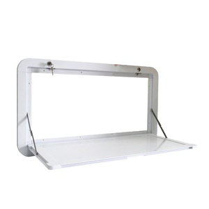 Table de pique-nique <span class=keywords><strong>pliante</strong></span> en aluminium bon marché fabriquée en Chine 600*450mm de couleur blanche ou noire Accessoires pour camping-car - Product Image 5