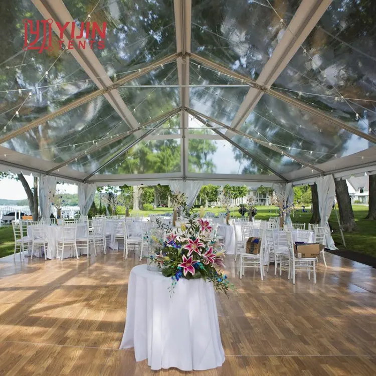 プレハブ100010x20mは屋外のための巨大な透明なPVCパーティーの結婚式のイベントを座席します