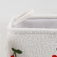 Ensemble de 3 paniers de rangement pliables de luxe en sherpa, polyester, écologiques, multifonctionnels, avec poignées, pour chambre à coucher, salon