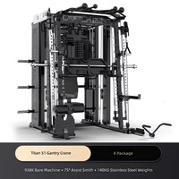 Machine Smith multifonctionnelle de haute qualité avec rack de musculation et crossover par câble, pour usage commercial et domestique, entraîneur tout-en-un pour squats et développations au banc