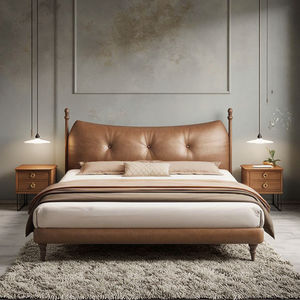 ชุดเตียงคู่ขนาดคิงส์ที่ทันสมัยหรูหราโครงเตียงไม้เนื้อแข็งสำหรับบ้านในราคาที่ดี - Product Image 4