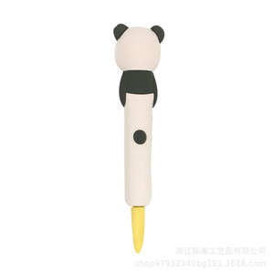 Porte-stylo Panda en plastique souple, design animal mignon, pour enfants, fournitures scolaires, cadeau - Product Image 4