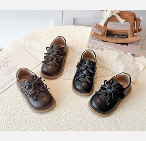 Chaussures montantes en PU pour enfants, collection Printemps-Automne 2026, chaussures de princesse <span class=keywords><strong>à</strong></span> double nœud et velcro pour filles - Product Image 5