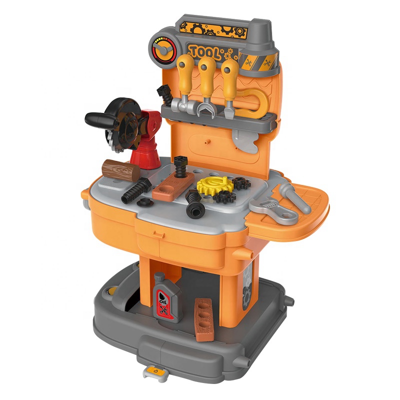 Engineer Educational Backpack Toy Kids Hand Play Kit Diy Tool Play Set With Tool Table