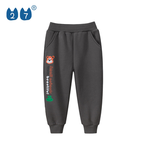 Vendita calda basso MOQ grigio scuro <span class=keywords><strong>pile</strong></span> causale Anti-Pilling <span class=keywords><strong>pantaloni</strong></span> lunghi per ragazze - Product Image 1