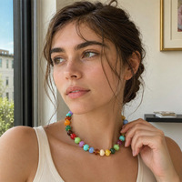 Collier avec pendentif en acier inoxydable plaqué or 18 carats pour femmes, résistant à l'eau