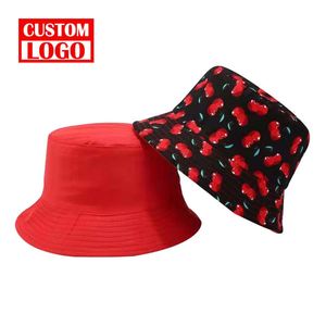 Custom Big Wide Brim Reversible Digital Printing Blanks 2 Side Full Printed Embroidery Logo Fisherman Sublimation Bucket <b>Hat</b> - Product Image 3