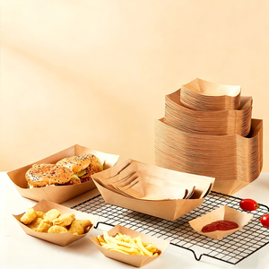 Bandeja de Papel Kraft Personalizada para Servir Alimentos, Cajas para Llevar, Cajas Personalizadas para Restaurantes, Contenedor de Papel para Alimentos para Llevar - Product Image 2