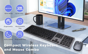 Professional Full Size Multimedia Rechargeable 2.4Ghz Wireless Keyboard and <b>Mouse</b> Combo for PC and Desktop Computer Hot Sale - Product Image 6