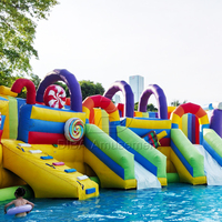 Parc aquatique gonflable de piscine extérieure d'intérieur durable de taille géante gonflable commerciale populaire de glissière d'eau de PVC