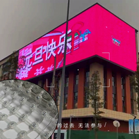Rideau de LED RGB extérieur IP67 à pas de 2 cm avec contrôle TTL, 12V 0,5W/Pixel pour éclairage de façade