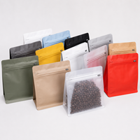 Prix d'usine, emballages refermables à fermeture éclair imprimés sur mesure multicolores pour 100g 250g 500g de grains de café torréfiés, sachets de café