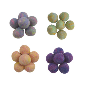 Boules en laine colorées de bonne qualité, faible MOQ, pour la décoration, bricolage, désodorisant, aide à la séchage, jouet pour chats, taille personnalisée, artisanat en laine du Hebei - Product Image 2