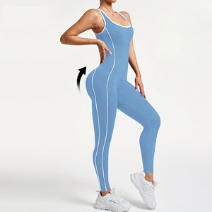 Combinaison de <span class=keywords><strong>sport</strong></span> une pièce <span class=keywords><strong>sexy</strong></span> pour <span class=keywords><strong>femme</strong></span>, sans couture, dos nu, bretelles fines, color-block, pour gym et yoga - Product Image 3