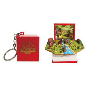 Livre pop-up 3D créatif tendance sur TikTok, mini <span class=keywords><strong>porte</strong></span>-clés pliable, pendentif amusant, boutique de hamburgers, cadeau pour l'école primaire - Product Image 1