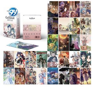 50pc/pk impatto Genshined Wenti Xiao Zhong Li HD doppia faccia collezione di carte foto Anime carta regalo tarocchi carta - Product Image 2