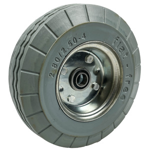 2.80/2.50-4 Inch Solid Pu Foam Tire <b>Flat</b> Free For Handcarts Industrial Use - Product Image 1