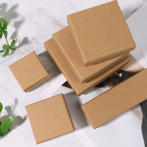 Wholesale Custom Cardboard Kraft Paper Earring Jewelry <b>Gift</b> <b>Ring</b> Necklace Bracelet Storage Packaging Jewelry <b>Box</b> - Product Image 4
