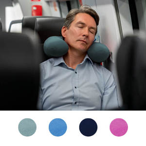 <b>Memory</b> Foam Travel <b>Pillow</b> Flat Back Neck Support For Comfortable Sleep On Plane Car Bus - Product Image 6