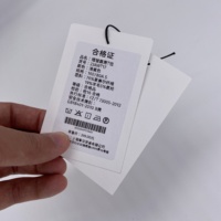 Conception personnalisée Impression RFID UHF Étiquettes de vêtements Étiquettes d'étiquettes volantes en papier pour vêtement