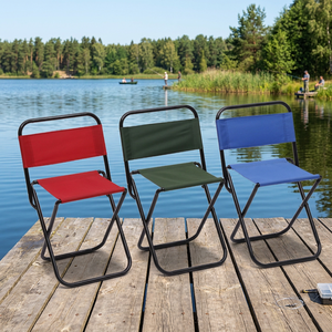 Outdoor <b>Portable</b> Folding Camping Hiking Fishing Picnic Chair Foldable Beach Chair Lightweight Camping <b>Stool</b> - Product Image 1