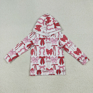 Abbigliamento per Bambina RTS, Maglietta con Stampa Floreale e Fiocchi, Felpa con Cappuccio a Maniche Lunghe - Product Image 3