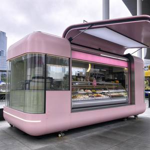 Trailer per Caffè Personalizzato OEM con Design a Capsula Arrotondata, Insegna al Neon a Mezzaluna, Mensola a Muro e Macinacaffè Doppio per Espresso <span class=keywords><strong>Bar</strong></span> - Product Image 2