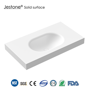Lavabo en surface solide acrylique moderne <span class=keywords><strong>grand</strong></span> <span class=keywords><strong>format</strong></span> - Lavabo de salle de bain d'hôtel écologique, dessus de meuble sans joint, approvisionnement en vrac pour - Product Image 1