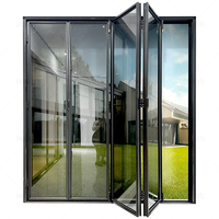 Charnière de porte pliante en aluminium Accessoires de quincaillerie Bi Black Heavy Duty fold door wheels