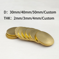 WD Pièces vierges personnalisées en laiton massif de 40 mm pour gravure laser à fibre, jetons de défi en laiton et cuivre
