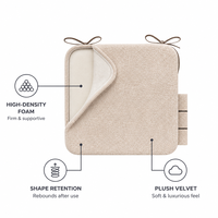 Coussin de siège intérieur/extérieur en mousse à mémoire de forme extra épaisse, imperméable, antidérapant et lavable pour chaise de bureau, jardin, terrasse, maison
