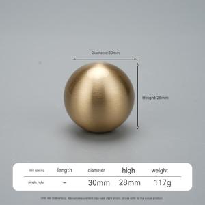 Luxury Europe Style CNC Manufacturing Button Modern Solid Brass <strong>Knob</strong> <strong>Gold</strong> Round <strong>Cabinet</strong> Drawer Furniture Cupboard <strong>Knob</strong> - Product Image 2
