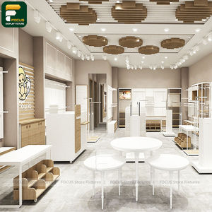 Elegante Exhibidor de Ropa para Tienda de Moda, Panel Trasero para Colgar Prendas, Vitrina de Marca - Product Image 1