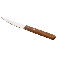 Ensemble de couverts en acier inoxydable 304 avec manche en bois, cuillère, fourchette et couteau, pour hôtel et restaurant
