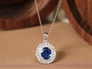 จี้เพชรพลอยแซฟไฟร์ธรรมชาติ 1.05 กะรัต ทองคำขาว 18K รุ่น Xinfly Classic ประดับเพชร 0.25 กะรัต ดีไซน์หรูหรา พร้อมสร้อยคอ ของขวัญจากศรีลังกา - Product Image 4