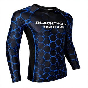 Fight Gear - T-shirt de compression à manches longues pour homme, imprimé par sublimation, séchage rapide, en spandex et polyester - Product Image 1