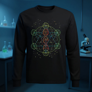 T-shirt promotionnel à manches longues pour biologiste en génétique, motif brin d'ADN, pour la Journée scientifique - Product Image 3