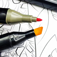 Ensemble de stylos marqueurs de croquis à double extrémité 60 80 168 couleurs personnalisées 1mm/6mm encre à base d'alcool d'artiste pour marqueurs d'art de dessin