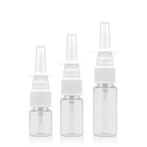 5ml 10ml 20ml 30ml boş açık rinit sprey Anti alerji sivri ucu plastik burun spreyi şişesi