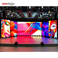 Panel de Pantalla LED Curvo para Interiores/Exteriores, P2.6-P4.81, a Todo Color, IP65, para Alquiler en Escenarios y Eventos