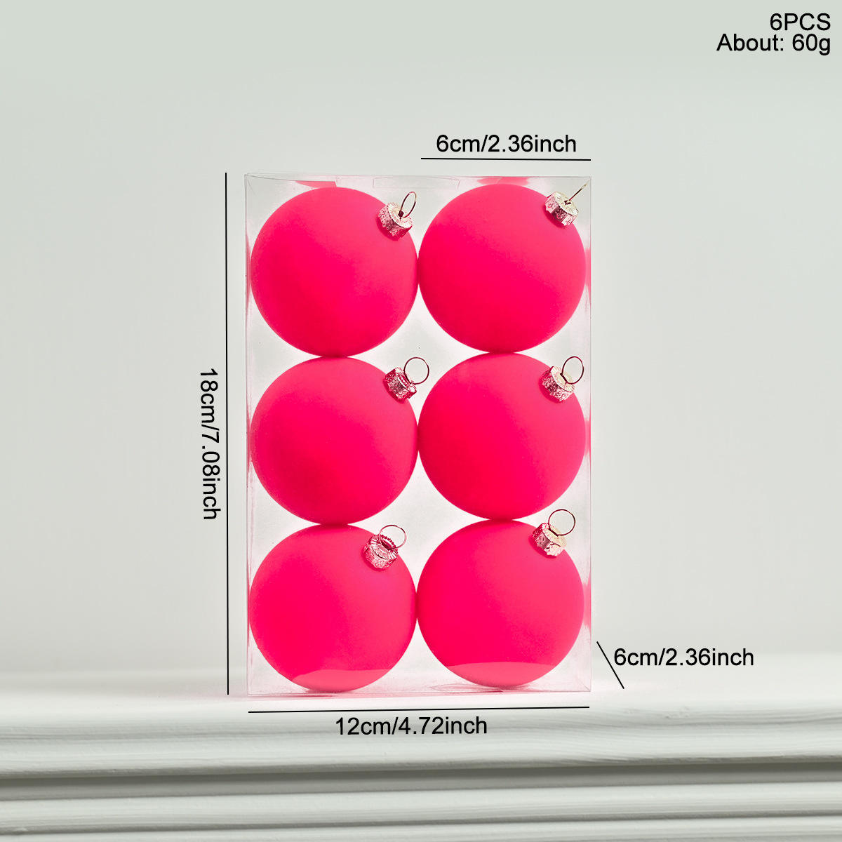 ลูกบอลฝูง6-6ชิ้น-กุหลาบแดง